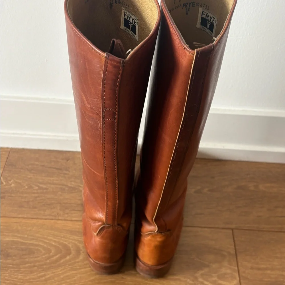 Frye Women's Over-The-Knee Leather Boots in Cognac Brown